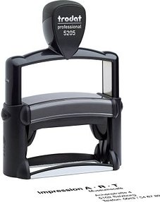 trodat Textstempel, individualisierbar 5205 selbstfärbend schwarz ohne Logo, 1 St. - Nachträglich per Gutschein persona...