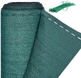 relaxdays Windschutznetz dunkelgrün 20,0 x 1,8 m