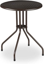 relaxdays Gartentisch braun rund 74,0 cm