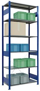 SCHULTE Schwerlastregal MULTIplus 150 12651-B enzianblau 100,0 x 50,0 x 250,0 cm