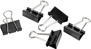12 Gowi Foldbackklammern schwarz 3,2 cm