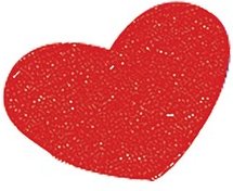 Thumbnail - Rayher Holz-Streudeko rot Herzen mit Klebepunkt, 24 St.