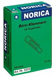 ALCO Büroklammern NORICA silber galvanisiert, 100 St.
