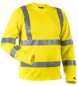 Thumbnail - BLAKLÄDER® Herren Warnschutz-Langarmshirt 3381 gelb Größe 3XL