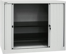 BISLEY Rollladenschrank lichtgrau 2 Fachböden 120,0 x 43,0 x 103,0 cm