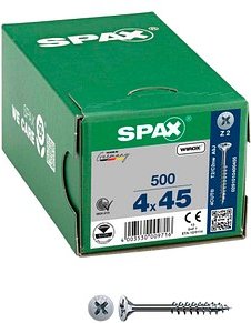 Thumbnail - SPAX® Universalschrauben Z2 Senkkopf WIROX 0291010400455 4 mm x 45 mm, 500 St.