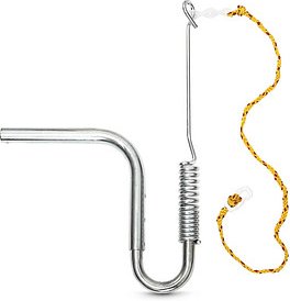 relaxdays Hundeleine für's Fahrrad silber 21,5 x 5,0 x 47,0 cm