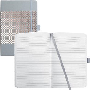 Thumbnail - SIGEL Notizbuch Jolie® ca. DIN A5 liniert, grau/kupfer Hardcover 174 Seiten