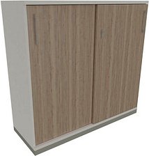 fm Schiebetürenschrank Oldenburg, 4260649683194 weiß, eiche natur 2 Fachböden 120,0 x 44,2 x 113,3 cm