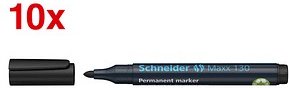 Schneider Maxx 130 Permanentmarker schwarz 1,0 - 3,0 mm, 10 St.