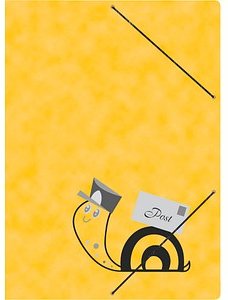 RNK-Verlag Eckspanner Postmappe DIN A4 gelb, 3 St.