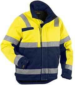 BLAKLÄDER® Herren Warnjacke Winter 4862 gelb, marine Größe L