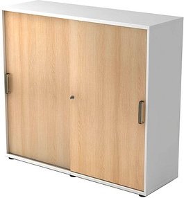 HAMMERBACHER Schiebetürenschrank Unni SE1, V1753S/W/E/SG weiß, eiche 2 Fachböden 120,0 x 40,0 x 110,0 cm