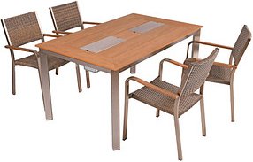 Thumbnail - Garden Pleasure Sitzgruppe FLORENCE, silber Kunststoff, Metall, 5-teilig