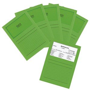 100 ELCO Sichthüllen Ordo classico DIN A4 grün glatt 120 g/qm