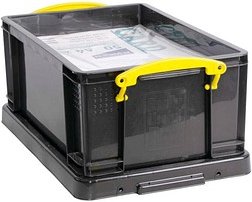 Really Useful Box Aufbewahrungsbox 9,0 l schwarz, gelb 39,5 x 25,5 x 15,5 cm, 1 St.