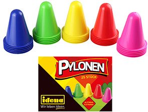 Idena Spielzeug-Leitkegel mehrfarbig 8,0 cm, 25 St.