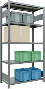 SCHULTE Schwerlastregal MULTIplus 250 12950-LR silber 100,0 x 50,0 x 200,0 cm