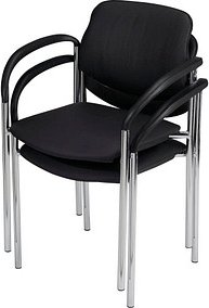 2 Nowy Styl Besucherstühle Styl schwarz Leder