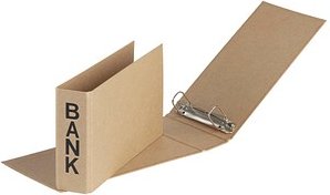 PAGNA Bankringbuch 2-Ringe braun 5,0 cm DIN A6 quer, 1 St.