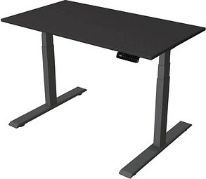 Thumbnail - Kerkmann Smart office elektrisch höhenverstellbarer Schreibtisch anthrazit rechteckig, T-Fuß-Gestell grau 120,0 x 65,0 c...