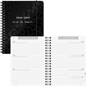 BRUNNEN Schülerkalender Wild at Heart 2026/2027 schwarz, 1 St.