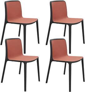 4 fm Besucherstühle Cento 4260761571980 terrakotta Kunststoff