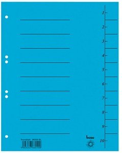 Thumbnail - bene Trennblätter DIN A4 1-10 blau, 210 g/qm, 50 St.