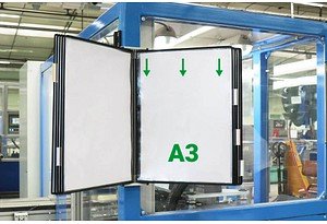 Thumbnail - tarifold Wand-Sichttafelsystem 413107 DIN A3 schwarz mit 10 St. Sichttafeln, 1 St.