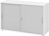 HAMMERBACHER Schiebetürenschrank 1752S, V1752S/W/5/BM grau, weiß 1 Fachboden 120,0 x 40,0 x 74,8 cm
