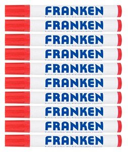 FRANKEN Whiteboard-Marker rot 2,0 - 6,0 mm, 10 St.