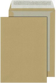 MAILmedia Papprückwandtaschen DIN C4 ohne Fenster braun 100 St.