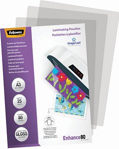 Fellowes Enhance80 ImageLast Laminierfolien glänzend für A3 80 micron, 25 St.