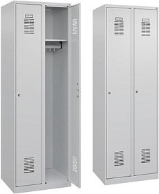 CP Spinde Classic Plus lichtgrau 088055-20 S10005, 2 Schließfächer 60,0 x 50,0 x 185,0 cm