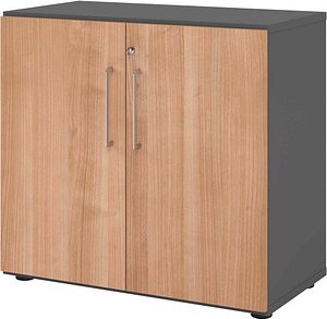 HAMMERBACHER Aktenschrank 928T2, V928T2/G/N/BS grafit, nussbaum 1 Fachboden 80,0 x 42,0 x 74,8 cm