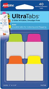 AVERY Zweckform UltraTabs Mini Haftmarker farbsortiert 40 Blatt