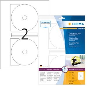 Thumbnail - 20 HERMA CD-Etiketten 8624 weiß
