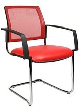 Thumbnail - Topstar Besucherstühle BtoB 20 BB490A S01 rot Stoff, 2 St.