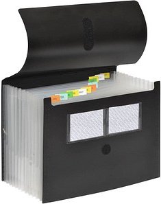FolderSys Fächermappe 12 Fächer schwarz