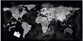 SIGEL Glas-Magnettafel artverum® 91,0 x 46,0 cm World-Map