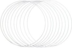 Rayher Metallringe-Set beschichtet weiß Ø 20,0 cm, 10 St.