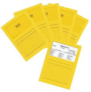 100 ELCO Sichthüllen Ordo classico DIN A4 gelb glatt 120 g/qm