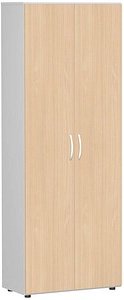 geramöbel Aktenschrank Flex, S-386002-BL lichtgrau, buche 5 Fachböden 80,0 x 42,0 x 216,0 cm