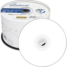 50 MediaRange CD-R Medical Line 700 MB bedruckbar, Medical Line