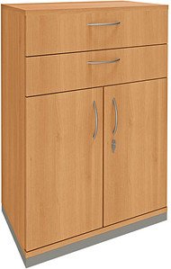 fm Aktenschrank Sidney, 4260267328682 buche 1 Fachboden 80,0 x 44,2 x 113,3 cm