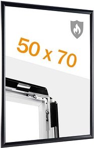 SPRINTIS Brandschutz-Klapprahmen schwarz 50,0 x 70,0 cm, 1 St.