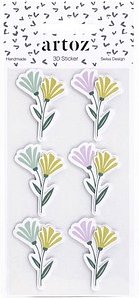 Thumbnail - artoz Aufkleber 3D Blumen, 6 St.