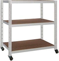 SZ Metall Rollregal 26093-R lichtgrau 100,0 x 60,0 x 90,0 cm