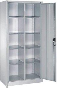 CP Metallschrank 8921-311 S10192 lichtgrau 4 Fachböden 93,0 x 50,0 x 195,0 cm, aufgebaut, 1 St.