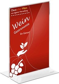 SIGEL gerade Tischaufsteller DIN A6 beidseitig, 1 St.